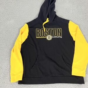 Boston Bruins Hoodie Sweatshirt Mens XL Black Yellow NHL Hockey Logo Athletic